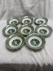 VTG Royal China The Old Curiosity Shop Lot of 6 Berry Cereal Bowls 5 7/8" Green - Picture 1 of 2