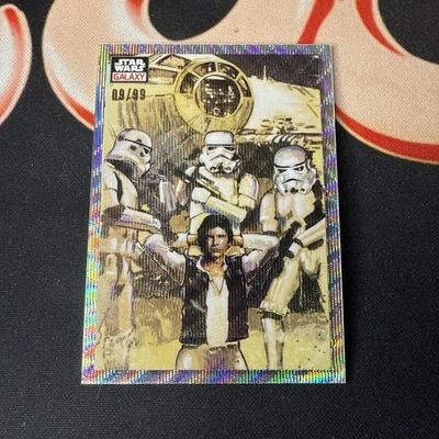 2023 Topps Chrome Star Wars Galaxy The Captain Captured! Wave Refractor #/99 - Image 1 of 2