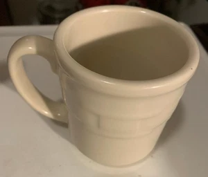 Longaberger Keramik Kaffee Tee Becher Tasse Elfenbein Creme Weiß Gewebt Traditionen USA 4" - Bild 1 von 2