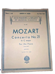 Mozart Concerto No. 21 C Major For Piano Vol 662 Schirmer’s Library Music Book - Picture 1 of 6