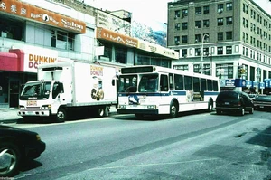 ORIGINAL KODACHROME SLIDE NYC BUS 1993 ORION V #268 MAIN-ROOSEVELT APRIL12, 2003 - Picture 1 of 1