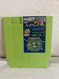 Super Games 500 in 1 MultiCart Green NES Nintendo Game Tested Working Free Ship!