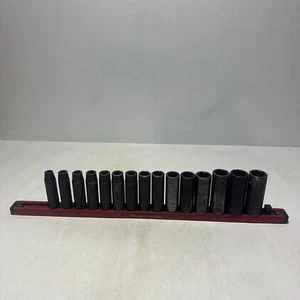Juego de enchufes métricos de impacto profundo Snap On 15 piezas 1/2" unidad 6 puntos 10-24 mm 315SIMYA - Imagen 1 de 18