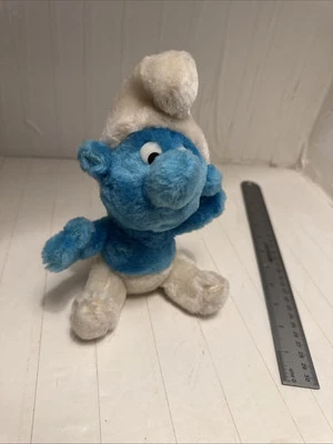 "De colección 1980 Pitufo 8"" Peluche Azul Wallace Berrie Peyo Corea" Foto 1 de 4