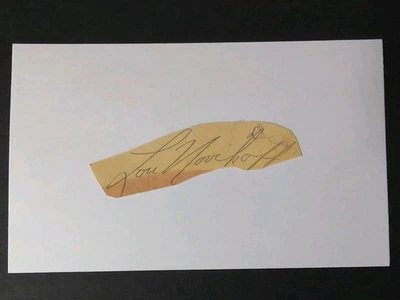 Lou Novikoff (d.1970) Signed Autograph Cut Debut 1941 Chicago Cubs - Image 1 of 2