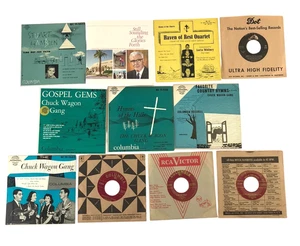 Gospel Record Lot 13 Vinyl 50’s 60’s Religious 45s Spiritual 7" Chuck Wagon Gang - Picture 1 of 10
