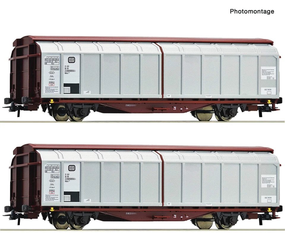 Roco 6600111 HO Gauge DB Hbbis Sliding Wall Wagon Set (2) IV - Image 1 of 1