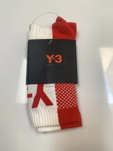 Y-3 x Adidas Logo Crew Socks Sz Small FR2826 NWT - Picture 1 of 3