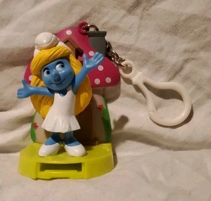 SWAPPZ The Smurfs Smurfette Backpack Clip & Keychain 3" Tall - Picture 1 of 6