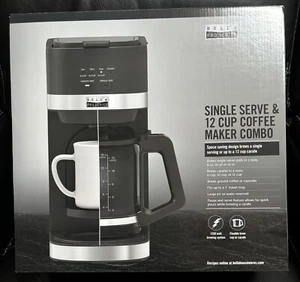 Bella Pro Series - Single Serve & 12-Cup Coffee Maker Combo - Black - BRAND NEW  - Picture 1 of 2
