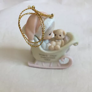Precious Moments Ornament - Baby's First Christmas Special 1989 Issue - Picture 1 of 5