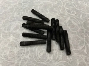 12 Pcs 1/4" - 20 X 1-1/4" Black Alloy Steel Socket Set / Grub Screws CUP Point - Picture 1 of 4
