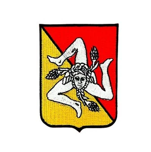 Sizilien Sizilien Flagge Aufnäher Rucksack Schild Souvenir Wappen Rucksack Italien - Bild 1 von 1