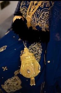 Bridal somali navy dirac with accessories - comes with bridesmaid dress if want. - Picture 1 of 3