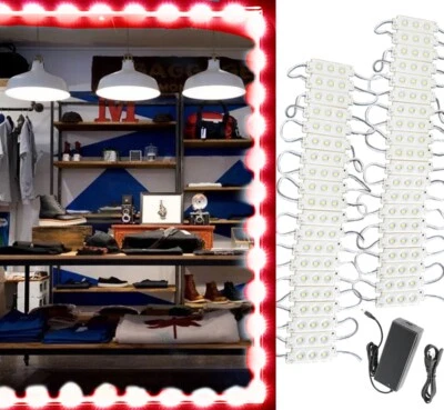 30FT Red STOREFRONT WINDOW LED LIGHT Flash 5630 + wireless remote UL 12v Power - Image 1 of 4