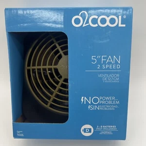 New O2COOL 5” 2-Speed Battery Operated Fan Adjustable Black Free S&H - Picture 1 of 4