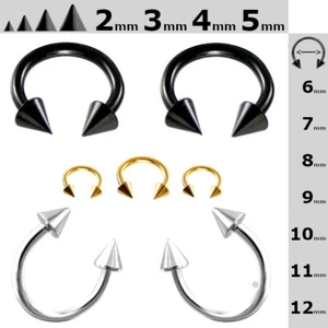 2er Set Circular Barbell Hufeisen Septum Horseshoe Lippenpiercing Nasenpiercing - Bild 1 von 7