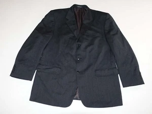 Jones New York Mens Pinstripe Suit Jacket Size 44 Regular Charcoal Gray Wool JNY - Picture 1 of 10
