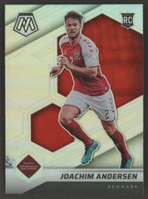 2021-22 Panini Mosaic FIFA World Cup #152 Joachim Andersen Silver Rookie RC - Image 1 of 2