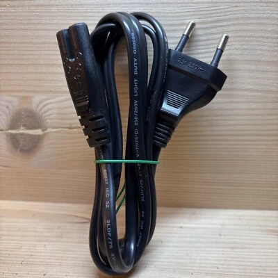 SP-021A  I-SHENG( EURO ) 2.5A 250V  2 Prong 18”(45cm) Power Supply Cord  Cable - Image 1 of 4