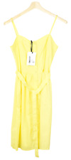 ZAPA Vadim Lemon Dress Women's UK 12 Short Sleeveless Belted Button Up
