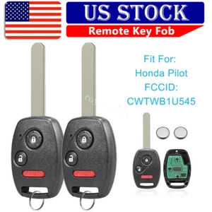 2 Replacement for 2005 2006 2007 2008 Honda Pilot Remote Car Keyless Key Fob 3B - Picture 1 of 9