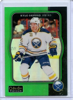 2017-18 O-Pee-Chee Platinum Retro Rainbow Green #R-60 Kyle Okposo 27/49 - Image 1 of 2