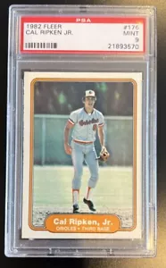 1982 Fleer Cal Ripken Jr Rookie PSA 9 Mint Baltimore Orioles 176 - Picture 1 of 2