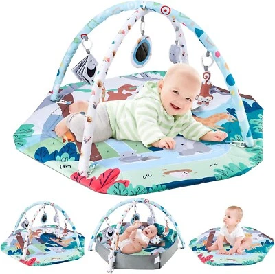 Diario 9 en 1 Bebé Juego Gimnasio Mat, Abdomen Time Mat con 6 Juguetes de Alto Contraste Foto 1 de 4