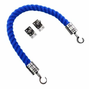 Cuerda de barrera polihilada azul real de 24 mm x gancho y ojales de metal negro para pistola de 1 m - Imagen 1 de 1