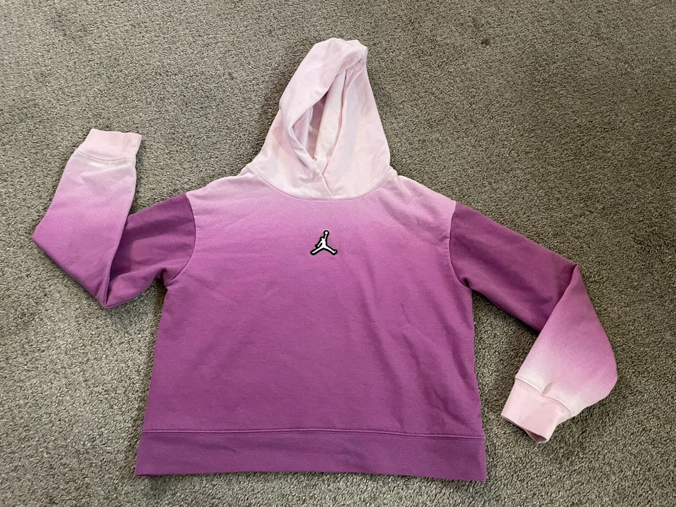 Girls Nike Jordan Hoodie Sweater Size Large Purple Pullover Basketball - Image 1 of 4