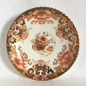 ANTIQUE RADFORDS SAUCER IMARI STYLE TEA SAUCER BROWN WHITE & BLACK PATTERN 1005 - Picture 1 of 9