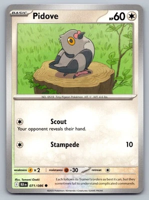 Pokemon TCG SV: Black Bolt Pidove 071/086 - Image 1 of 2