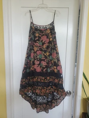 American Rag Cie милый богемное 100% хлопок кружева и цветочный мини-Midi высоты низкого платье - Изображение 1 из 4