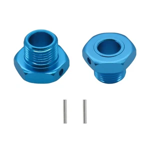 2x Wheel Hex Blue For Arrma 6s Notorious Kraton Outcast Typhon Talion Infraction - Picture 1 of 3
