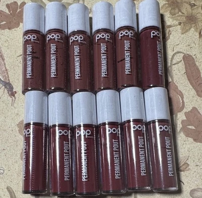 Pop Beauty Permanent Pout Lipstick lot RACY ROSE, BUBBLY BERRY & BARE BLUSH. NEW - Image 1 of 4