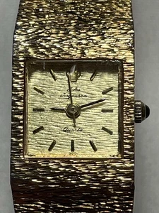 Jules Jurgensen 6649 Ladies Gold Bark Finish Quartz Watch – Vintage – Running - Picture 1 of 12