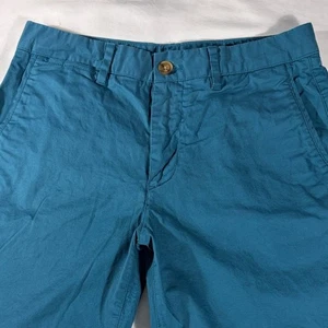 Bonobos Herren dunkel türkis blau Basic vorne flach 9" Innennaht Chino Shorts-Größe 29 - Bild 1 von 12