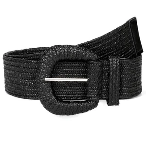 Straw Woven Elastic Belt for Women Stretchy Belts for Dress Fashion Boho Wais... - Picture 1 of 7