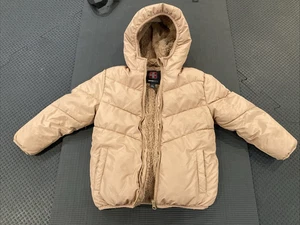 Giacca tecnica svizzera ragazzo 5T colore deserto cappuccio puffer cappotto invernale pile - Foto 1 di 20