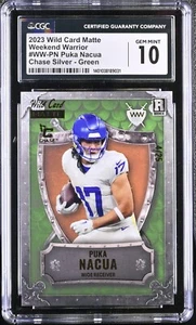 PUKA NACUA ROOKIE GEM MINT 2023 Wild Card Matte #WW-PN /25 CHASE GREEN + COUPONS - Picture 1 of 3