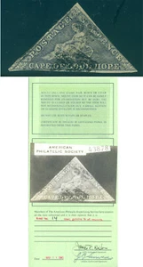 CAPE OF GOOD HOPE 1863 Triangulars - Hope Seated  6p purple  Sc# 14 (SG 20) used - Picture 1 of 4
