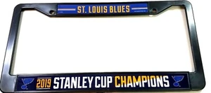  St. Louis Blues Stanley Cup  License Plate  Frame  2019 Plastic Man Cave Car  - Picture 1 of 2