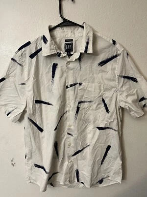 Gap Mens Casual Shirt Button Down Short Sleeve Summer Cotton Top M - Image 1 of 4