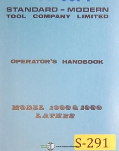 Standard Modern Tool 19", 1960 & 1980 Lathes, Operations Electric & Parts Manual - Picture 1 of 3