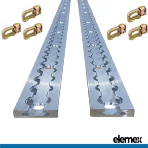 Heavy Duty 2x 1M Anchor Track Tie Down Point Rail + 6x Double Stud Fitting - Picture 1 of 9