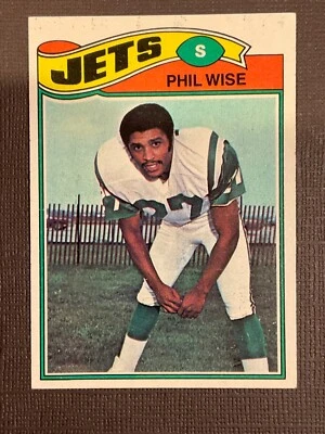 Phil Wise 1977 Topps Rookie Football Card #377 - New York Jets Safety RC - Image 1 of 2