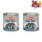 Carplan Rubber Tyre Mudflap Trim Black Paint 250ml Pack Of 2