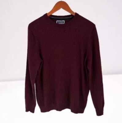 Club Room Crew Neck Merino Wool Blend Sweater Burgundy Size Large - Image 1 of 4