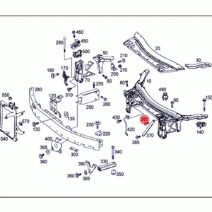 For Mercedes OEM 2536201000 16-18 GLC300 Front Stiffening AND Radiator SUPPORT - Picture 1 of 9